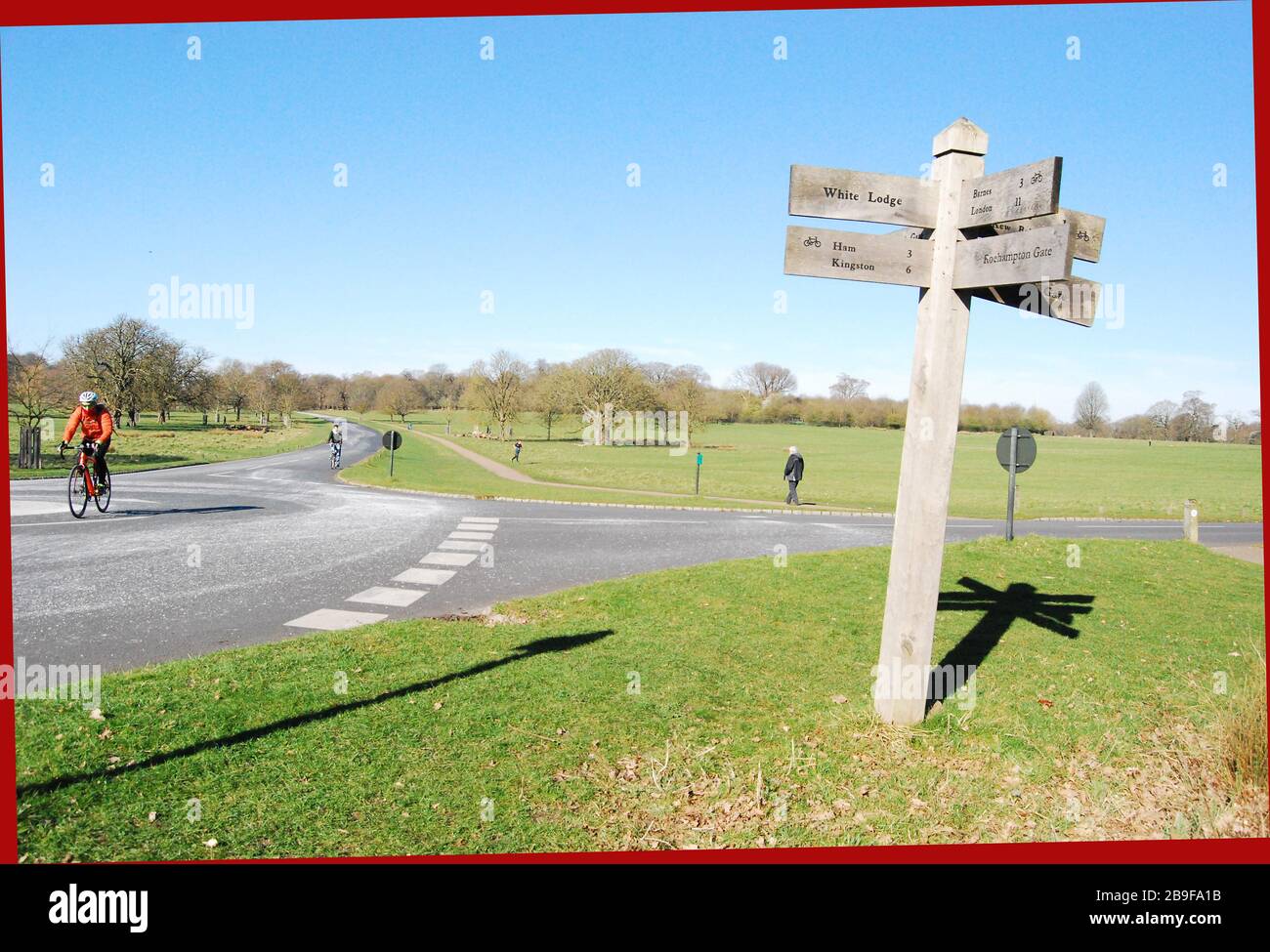 Richmond Park dopo lo scoppio di Covid 19 Foto Stock