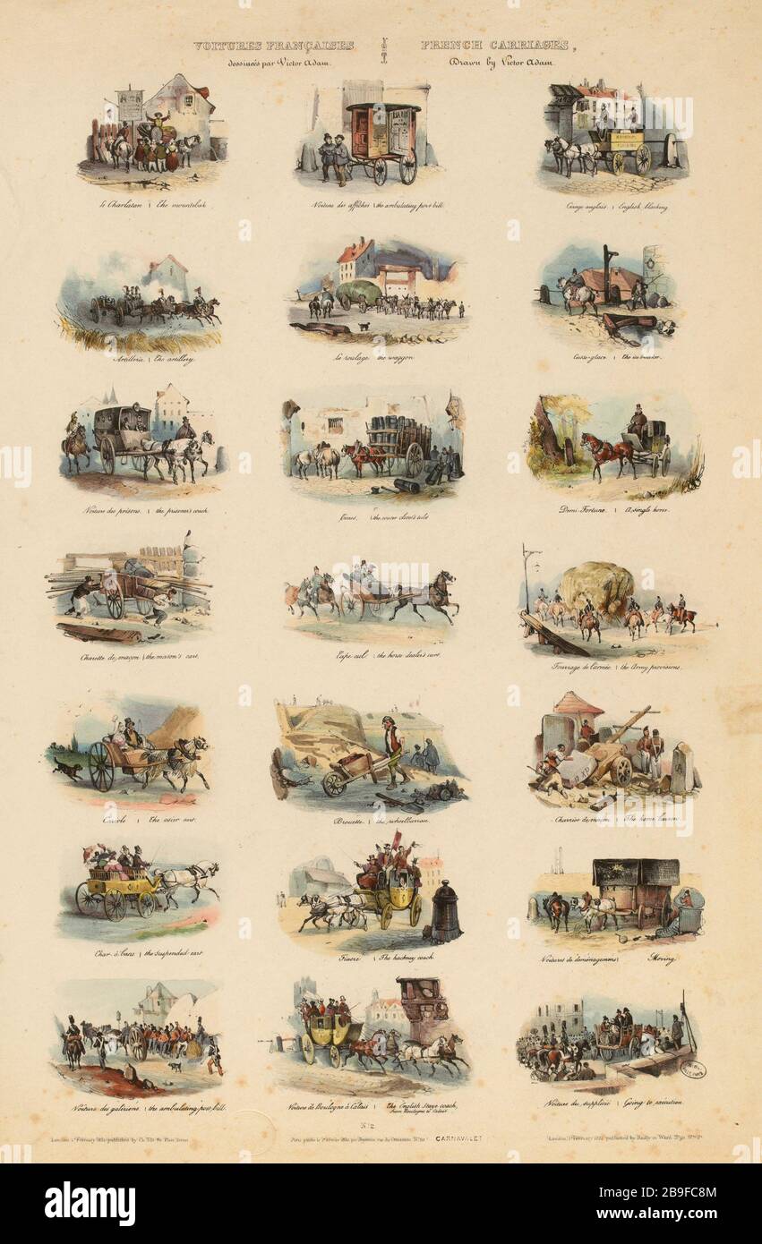 Automobili francesi. / N. 2. (IFF pag.43) (titolo registrato) | carrozze francesi. / N. 2. (IFF pag. 43) (come indicato) Foto Stock