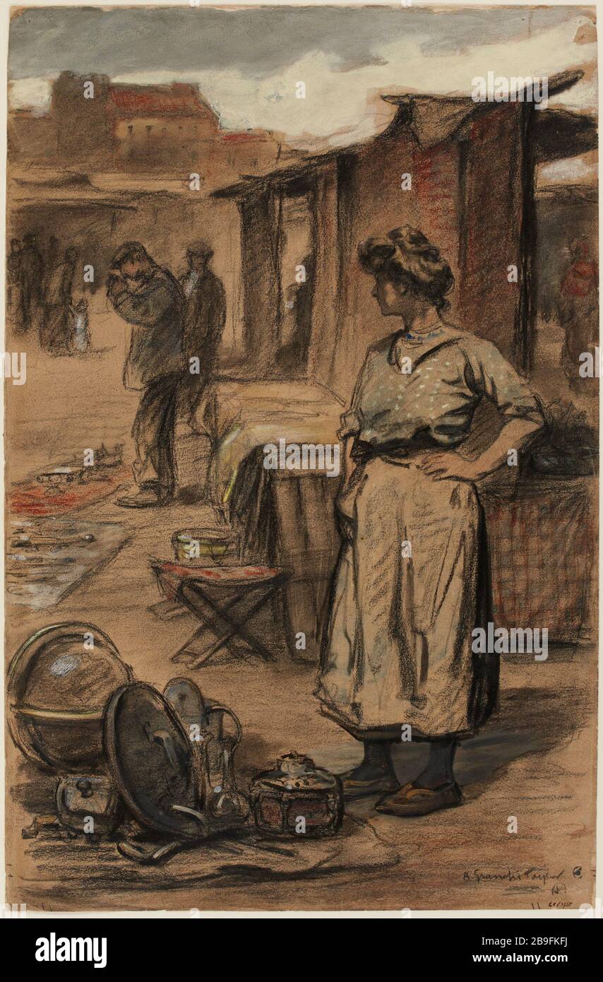 Commerciante e commerciante di scarto. Foto Stock