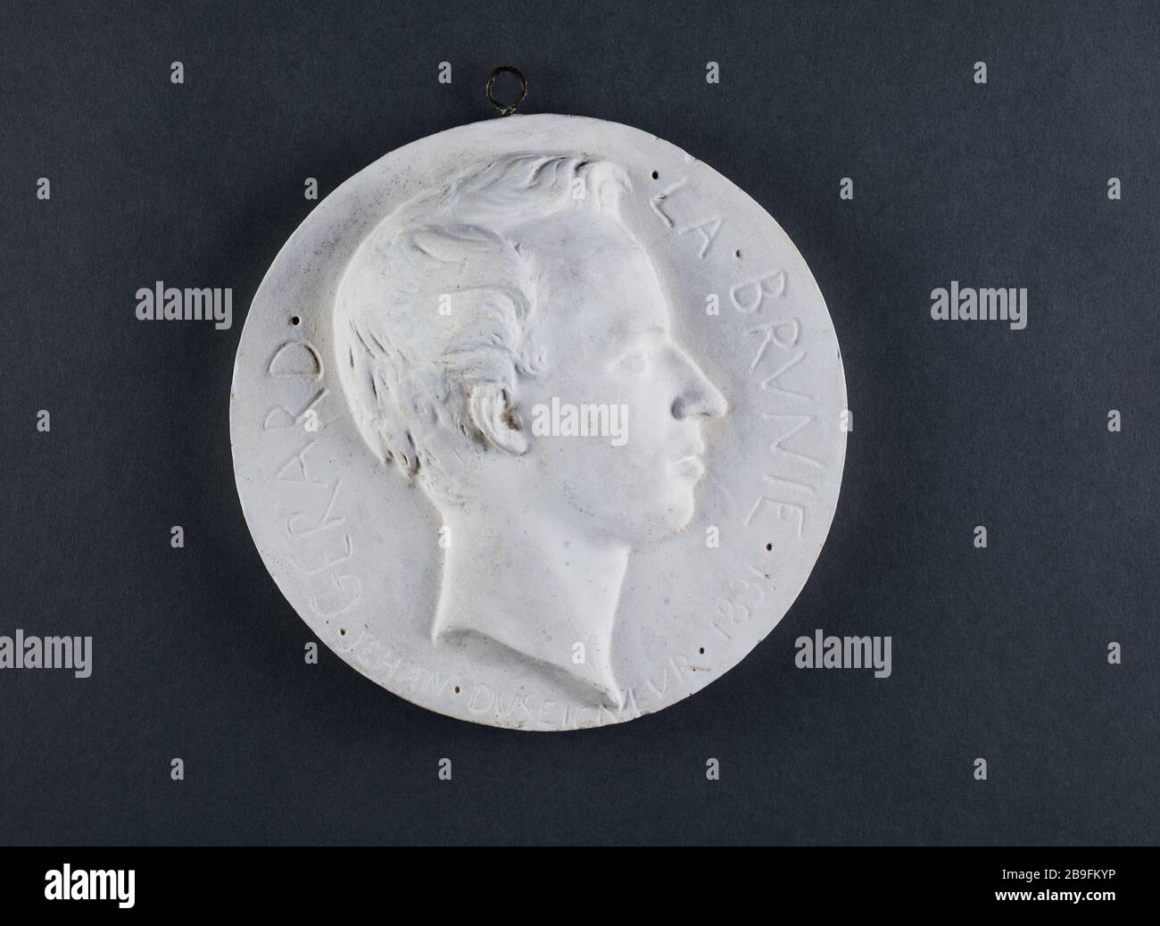 Medallion Gerard Labrunie ha detto Gerard de Nerval (1808-1855), scrittore Foto Stock