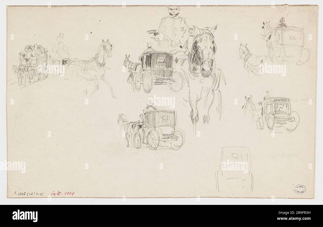 Fiacres e discutibile (titolo factice) Foto Stock