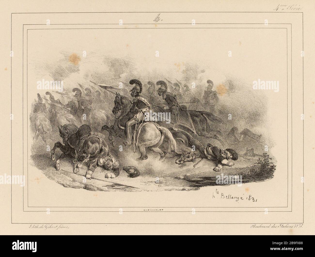 Targa n° 4 della quarta serie di Fantasy, 1831. (titolo fittizio) Foto Stock