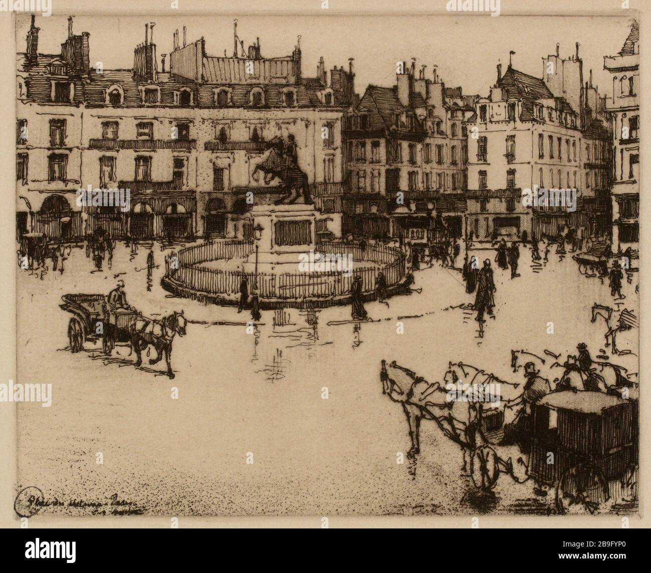 Vince il posto (titolo (lettera)) | dal primo al ventesimo, i distretti di Parigi, edizione 1903 nº284 (nel suo complesso). Foto Stock