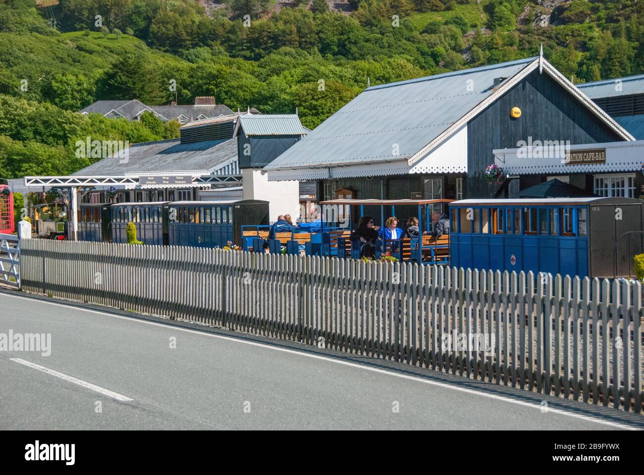 Stazione ferroviaria di Fairbourne vicino a Barmouth nel Galles del Nord Foto Stock