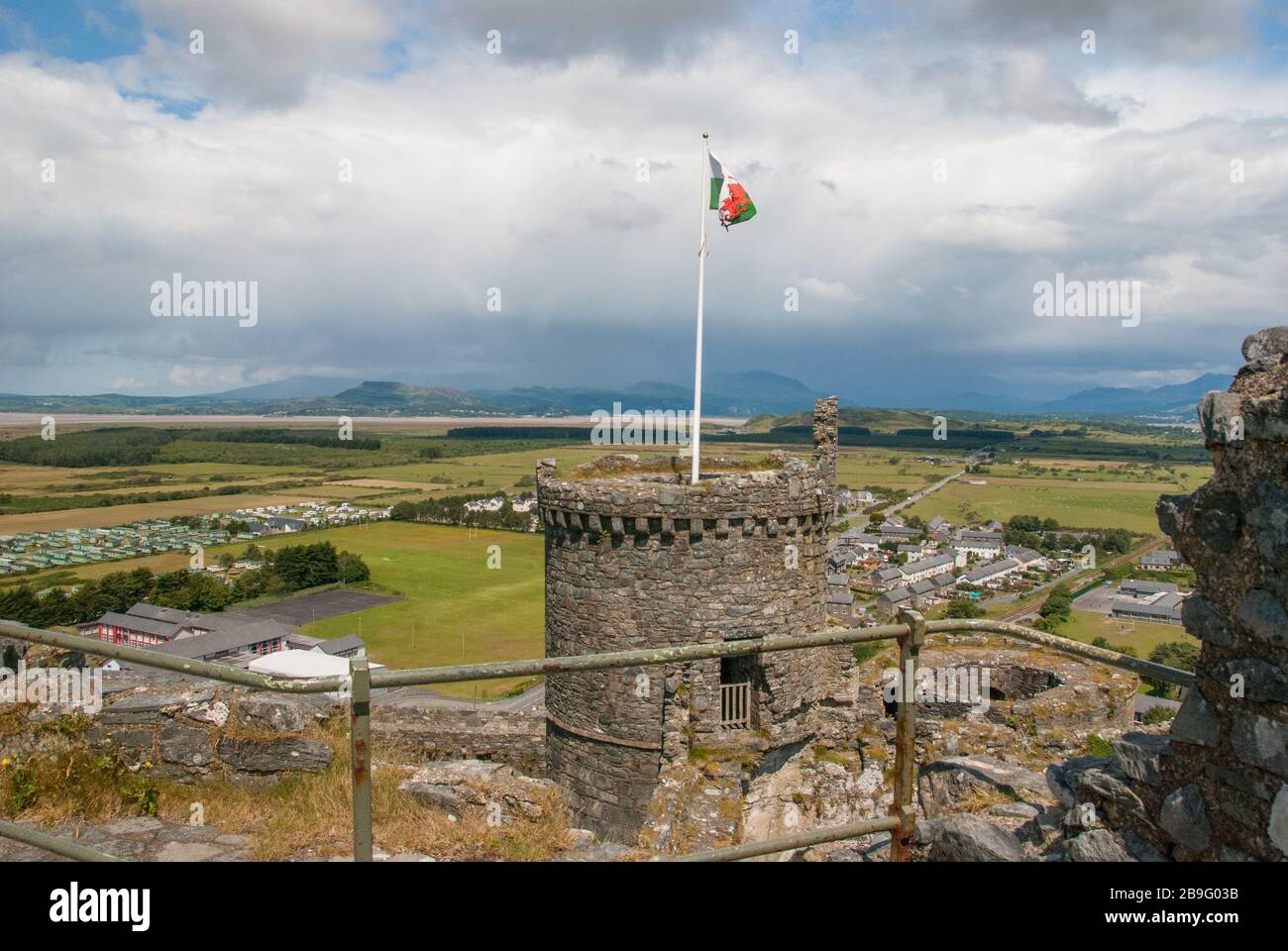 Viste mozzafiato del Castello di Harlech nel Galles del Nord Foto Stock