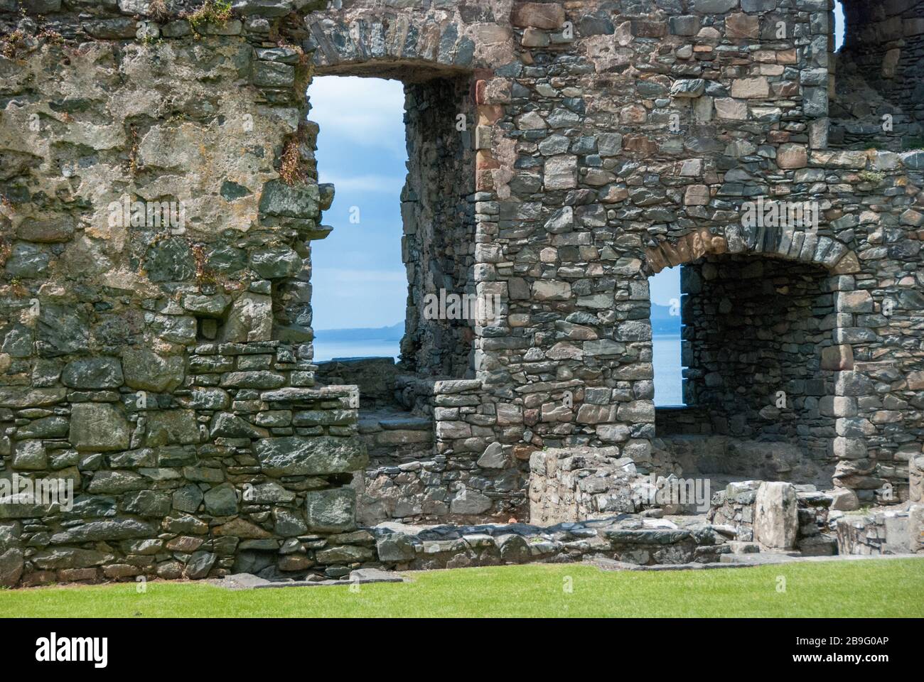 Viste mozzafiato del Castello di Harlech nel Galles del Nord Foto Stock