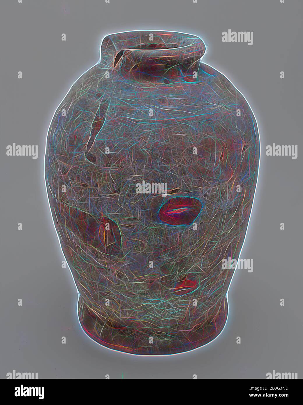 Vaso in ceramica su supporto, balaustra forma, è stato usato nella industria dello zucchero, zuccheriera pot titolare trovare terreno terracotta ceramica smalto smalto di piombo, girate a mano terracotta invetriata pot su supporto. Balaustra di forma rotonda con la spalla e il collo stretto apertura grossolana, colonna vertebrale storta sopra la spalla. Fatta di relativamente secca rosso argilla shard interna spessa vetrate tonde e bordo superiore sporgente indigeni di archeologia di terracotta zucchero Zucchero industria dolciaria Foto Stock