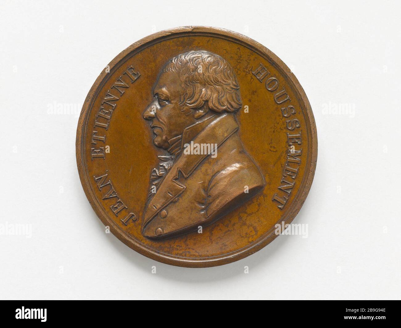 Jean Etienne Housement (1762-1828), incisore alla Mint, specialista bottoni, fondatore della Lodge Friends Untouchables (1785), ufficiale del Grand Orient (1796), 1828 Jean Etienne Housement (1762-1828), graveur à la Monnaie, spécialiste des Oriboutons, fondateur de la loge Les Amis, 1785 (1796), du Guerror du (1828). Bronzo. Parigi, musée Carnavalet. Foto Stock