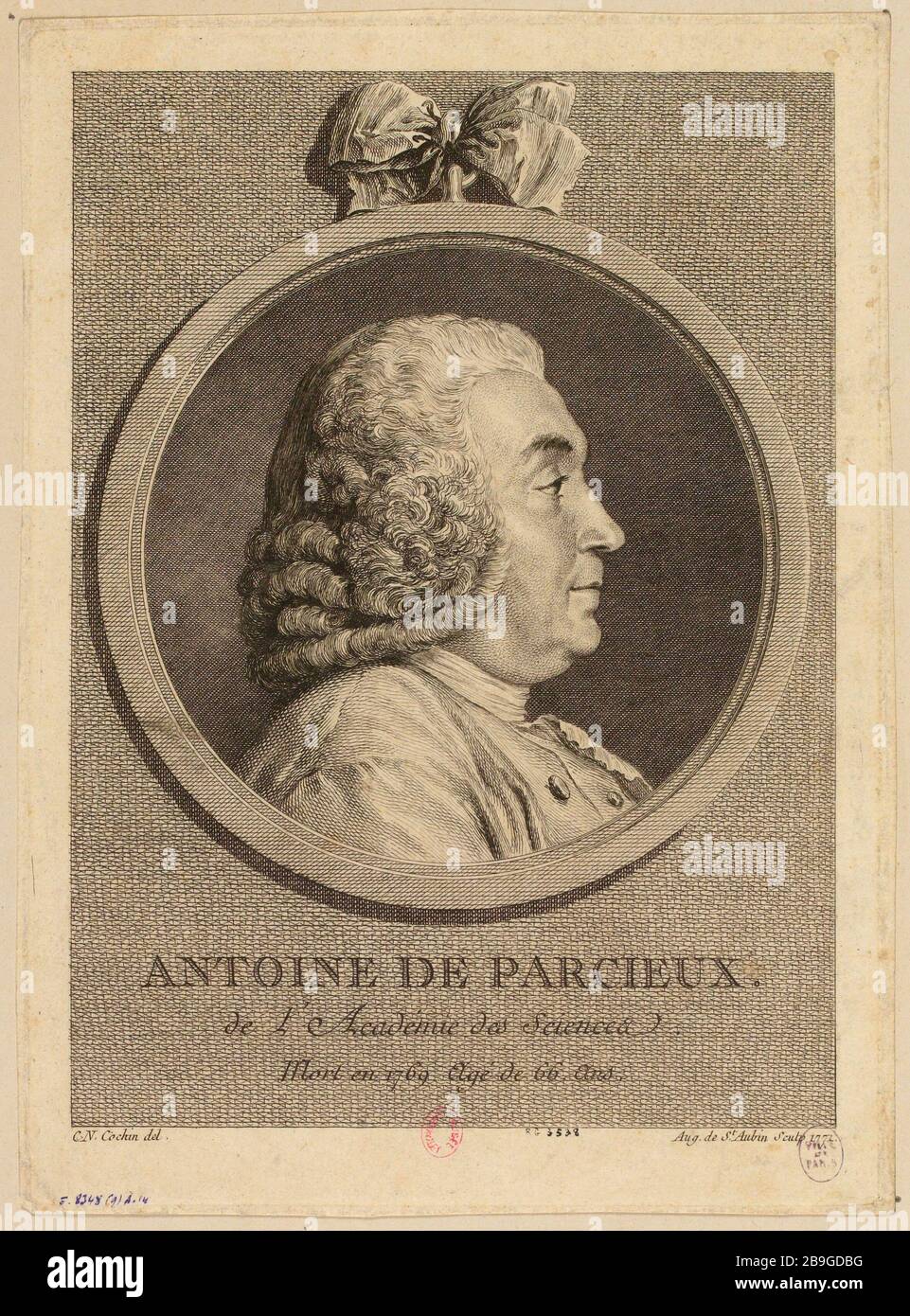 Antoine Parcieux (1703-1768) matematico, membro dell'Accademia delle Scienze (titolo fittizio) Foto Stock