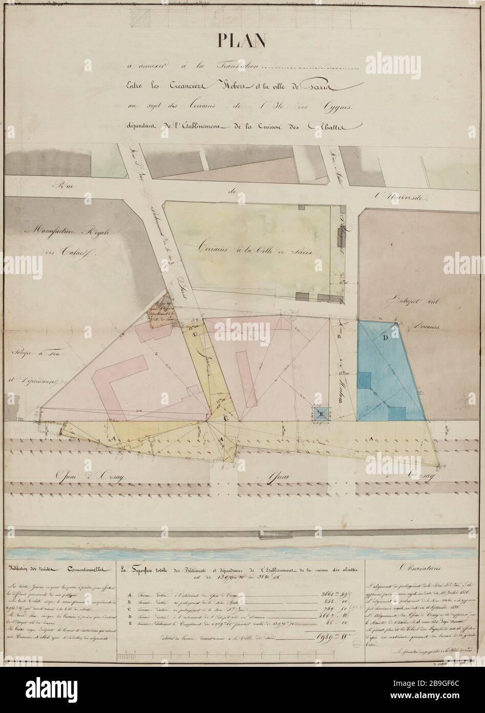 Mappa del terreno di Swan Island Foto Stock