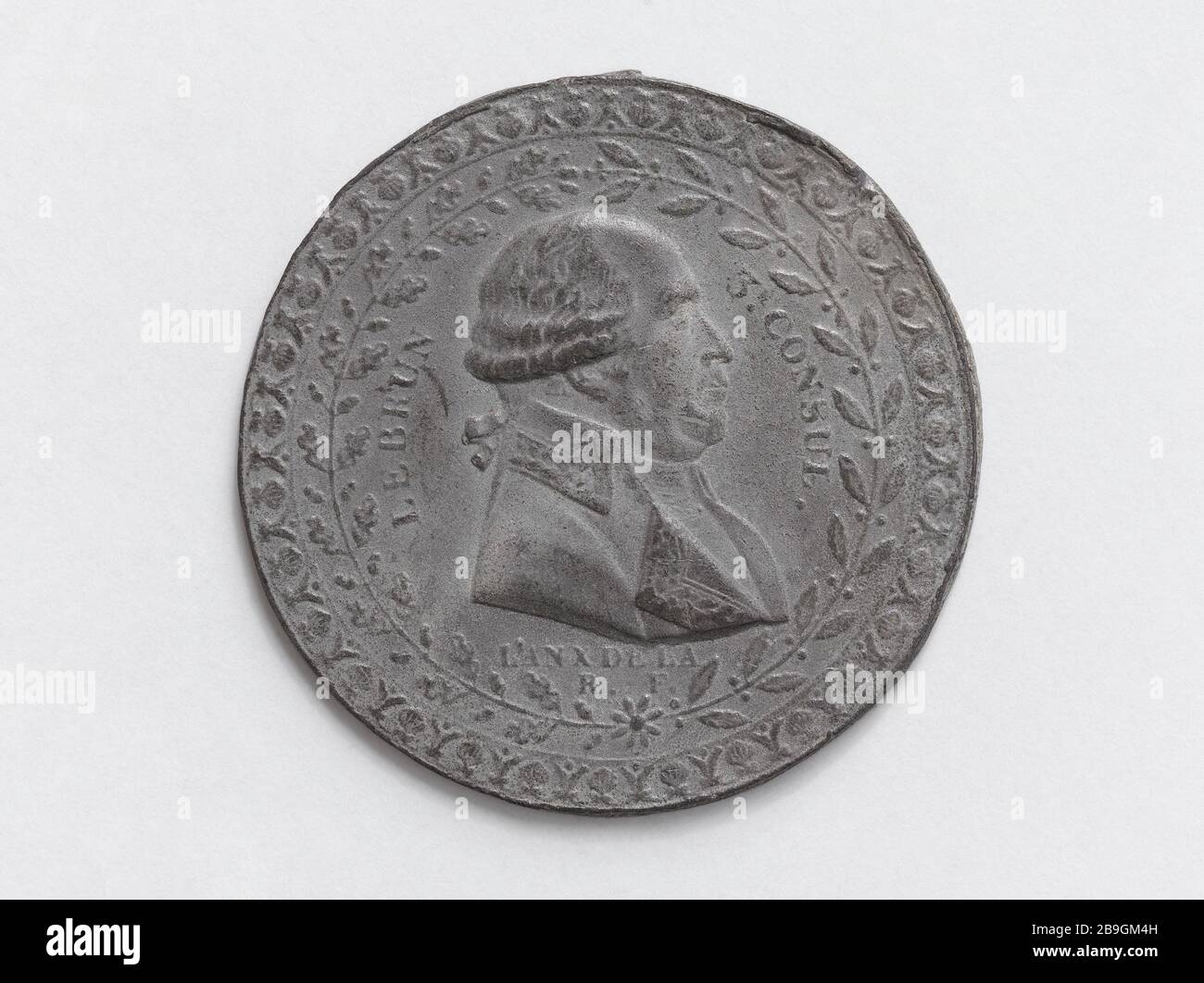 Carlo-François Lebrun, Duca di Piacenza (1739-1824), terzo Console (1799), Principe Arch-Empire (1804) Anonyme. Charles-François Lebrun, duc de Plaisance (1739-1824), troisième console (1799), principe-architrésorier de l'Empire (1804). Estain. Parigi, musée Carnavalet. Foto Stock