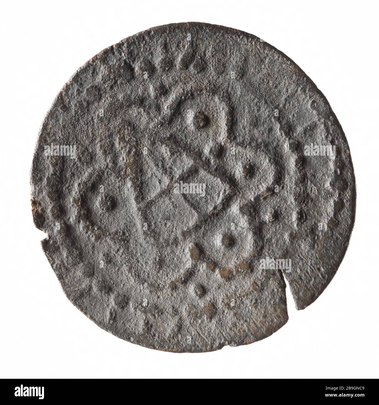 Casa dei conti del re a Parigi, Anonyme inizio XIV secolo. "Chambre des comptes du roi à Paris, début XIVe siècle". Cuivre. Parigi, musée Carnavalet. Foto Stock