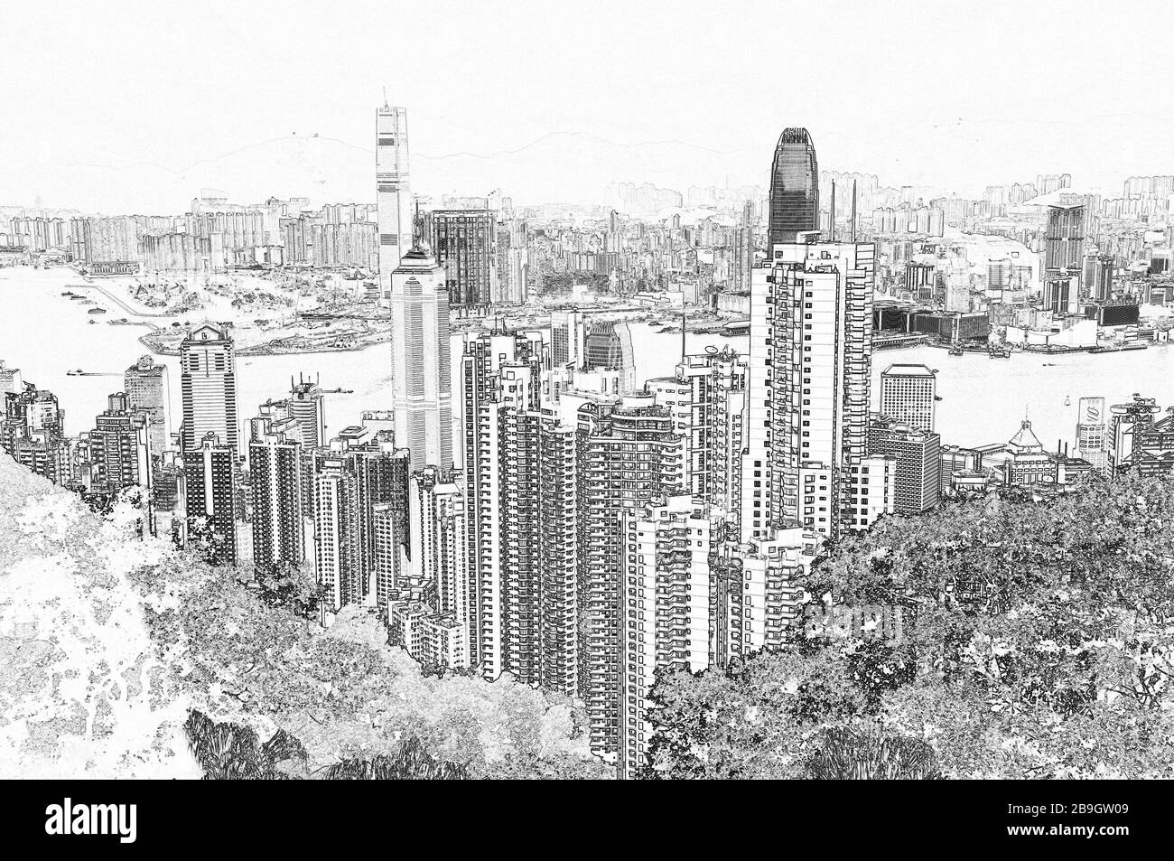 Hong Kong bay, Cina Foto Stock