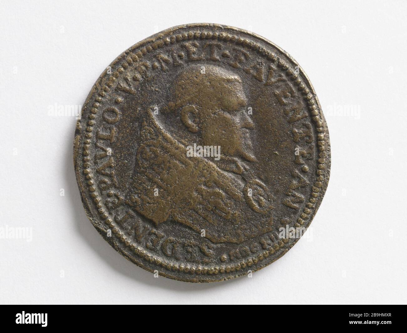 Canonizzazione di San Carlo Borromeo, Arcivescovo di Milano (1538-1584), 1612 Canonizzazione di san Carlo Borromée, archevêque di Milano (1538-1584), 1612. Bronzo, 1612. Parigi, musée Carnavalet. Foto Stock