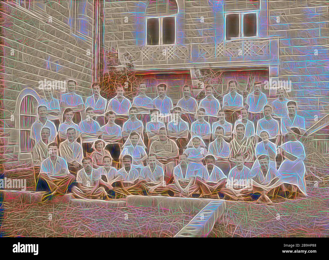 Gruppo di Leigh Ward nel XVI General Hospital. Luglio 1944, Medio Oriente, Israele Foto Stock
