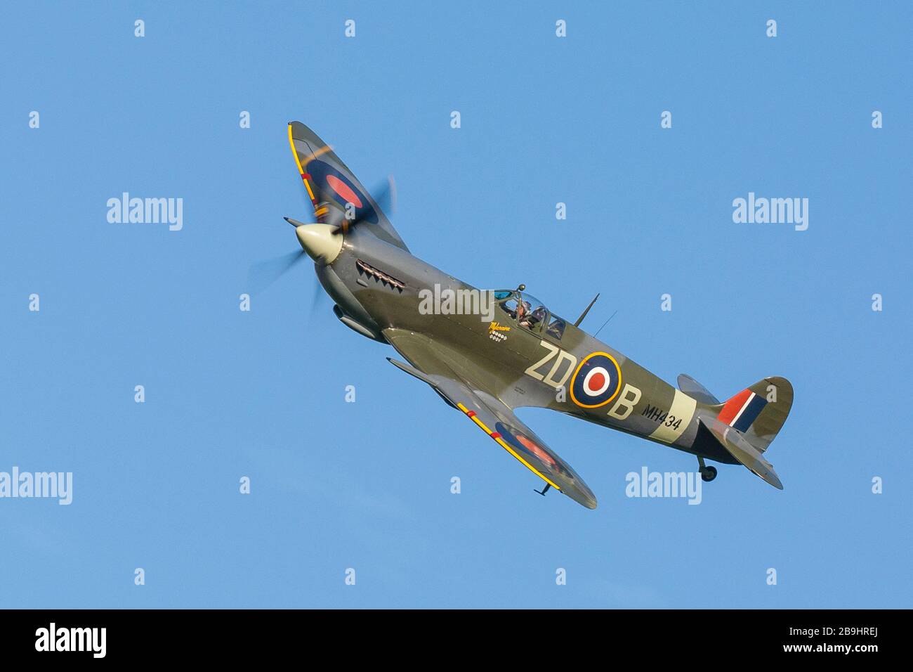 1943 Spitfire Mk IX, Goodwood Revival 2018, West Sussex UK Foto Stock