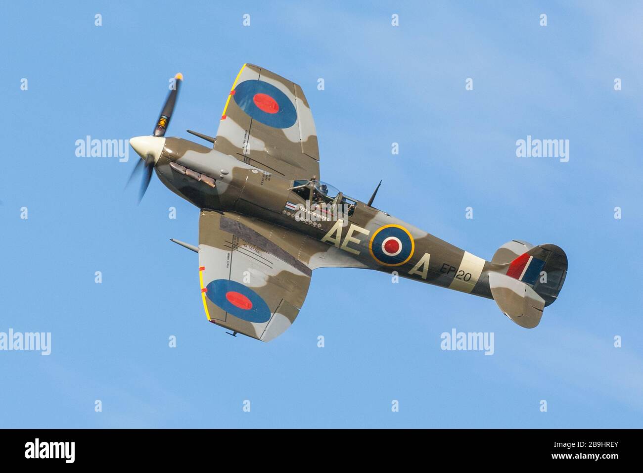 1943 Spitfire MKV LF, Goodwood Revival 2018, West Sussex UK Foto Stock