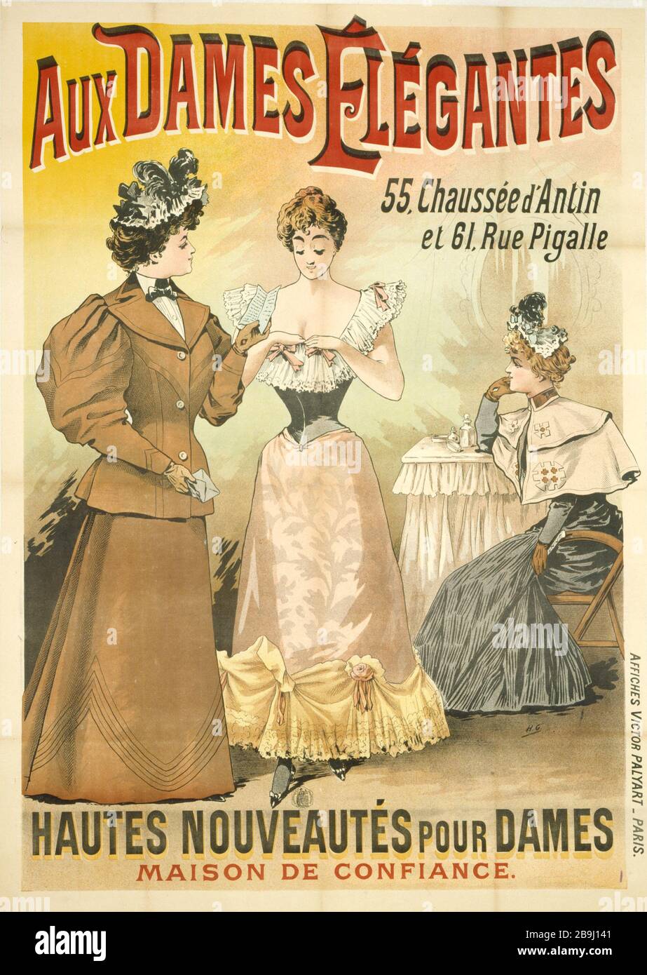 DONNA ELEGANTE Henri Grey (1858-1924). "Aux Dames Elégantes". Parigi, musée Carnavalet. Foto Stock