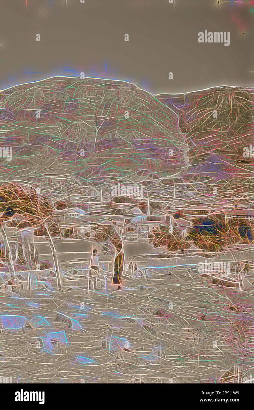 Antiochia e il Monte Silpius da ovest. Nel 1898, Antiochia sulle Orontes era un'antica città greco-romana sul lato orientale del fiume Orontes. Le sue rovine si trovano vicino alla moderna città di Antakya, Turchia Foto Stock