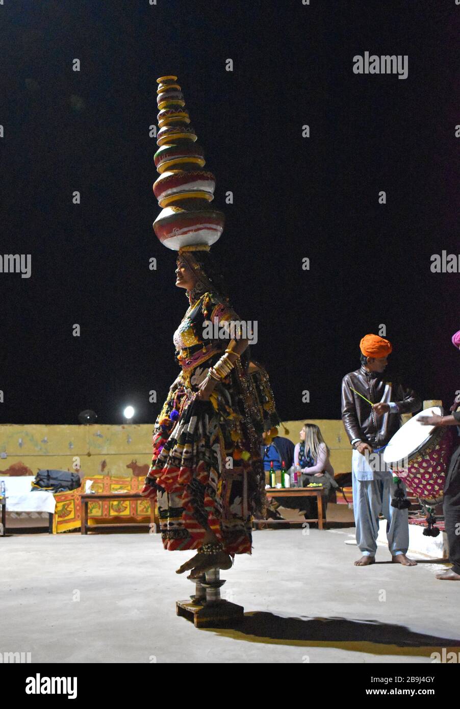 Jaisalmer, Rajasthan, India. Il festival di danza del deserto del Thar Foto Stock