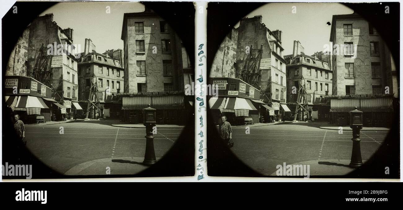 GALANDE STREET, 5 ° DISTRETTO Rue Galande, 5ème arrondissement. 1926-1936. Anonima fotographie. Parigi, musée Carnavalet. Foto Stock