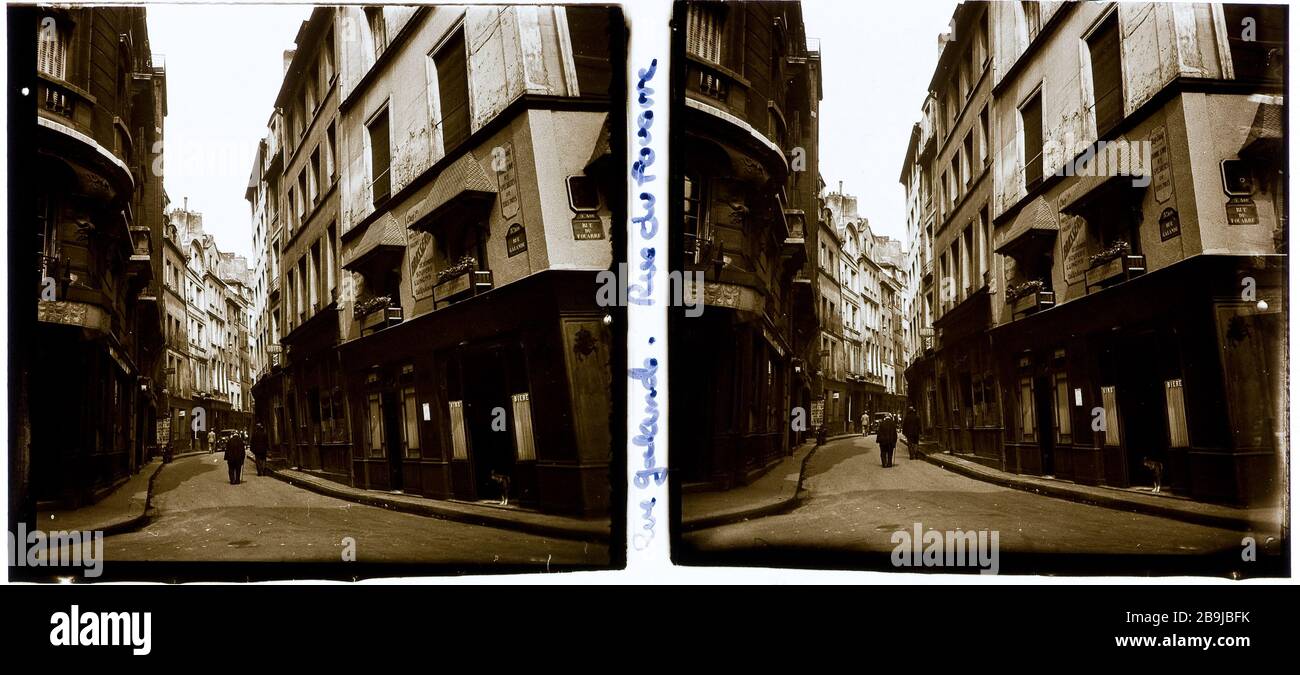 VIA GALANDE STREET FIERA, 5 ° DISTRETTO Rue Galande, rue Foire, 5ème arrondissement. 1926-1936. Anonima fotographie. Parigi, musée Carnavalet. Foto Stock