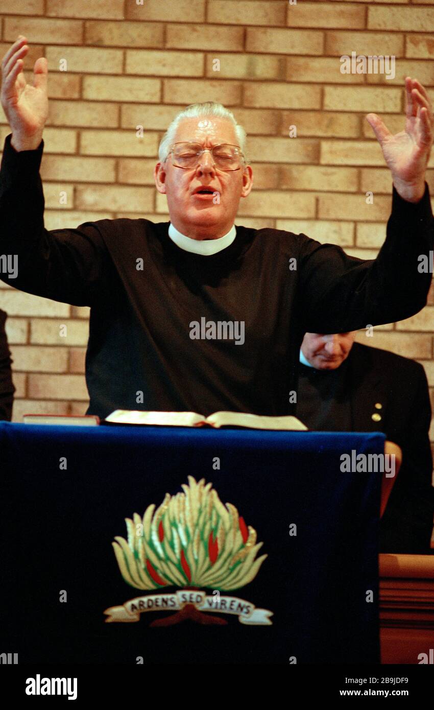 Rev Ian Paisley, a Rutherglen, Glasgow, Scozia. Foto Stock