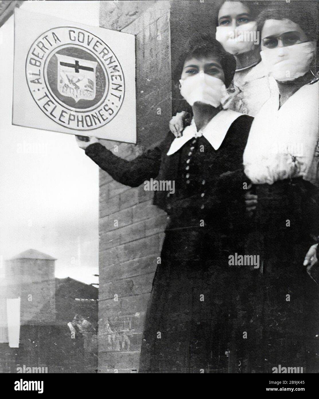 1918-1919. Un'epidemia di 'influenza Panish' si diffuse in tutto il mondo Foto Stock