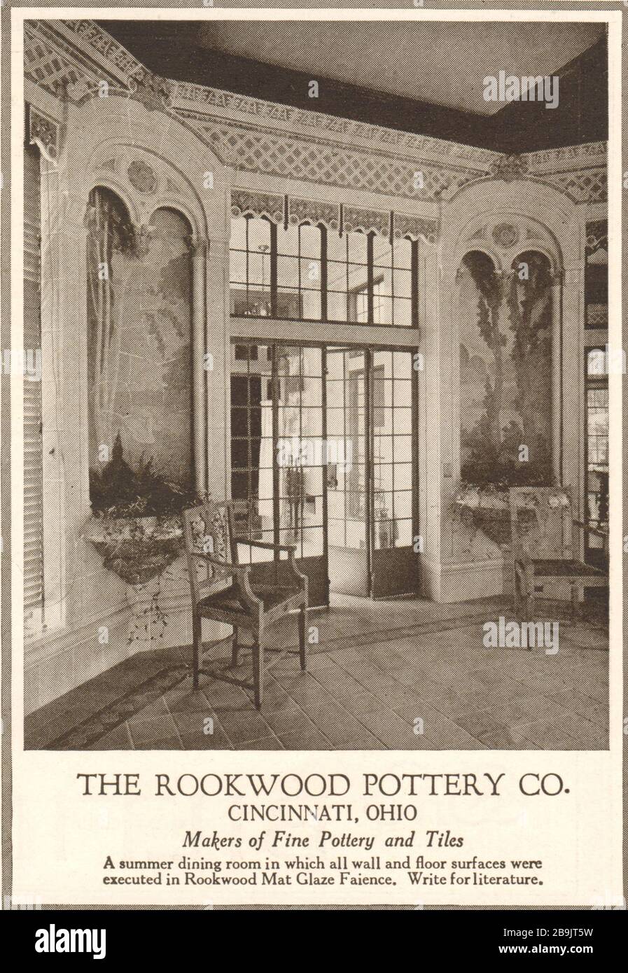 Makers di ceramiche e piastrelle fini. The Rookwood Pottery Co., Cincinnati, Ohio (1921) Foto Stock