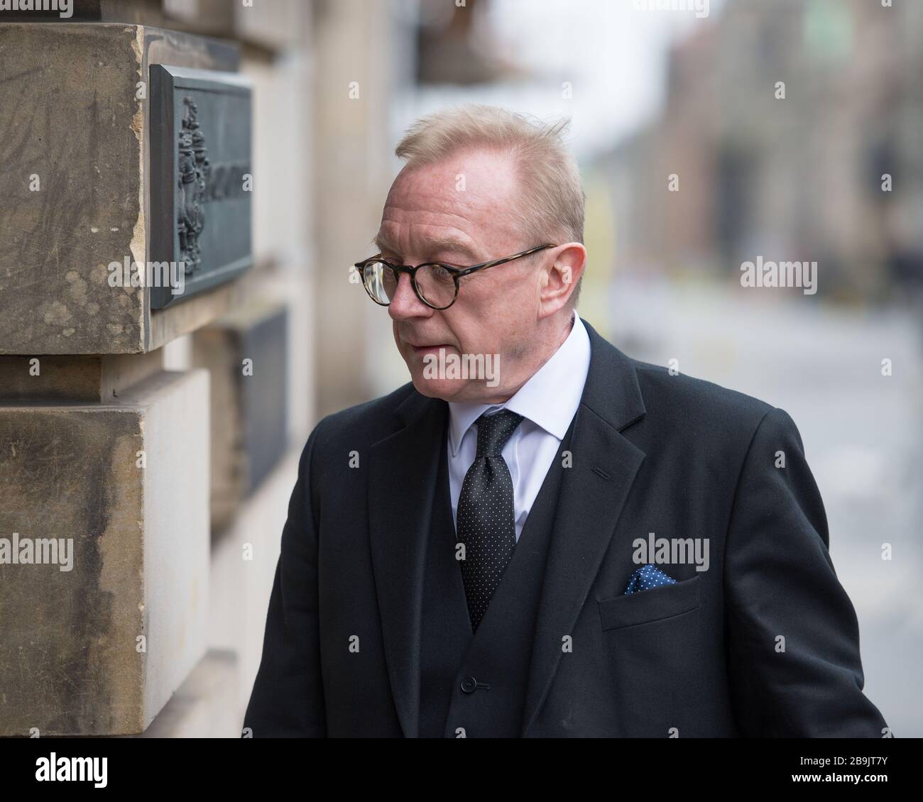 Edimburgo, Regno Unito. 23 marzo 2020. Nella foto: Alex Prentice QC - Corona Procuratore nel processo Alex Salmond. Foto Stock Edimburgo, Regno Unito. 23 marzo 2020. Nella foto: Alex Prentice QC - Corona Procuratore nel processo Alex Salmond. Foto Stock