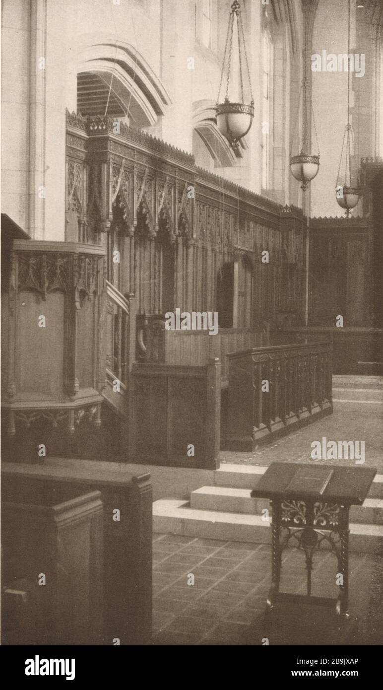 Chiesa di San Michele, Litchfield, Connecticut. Il Chancel. Rossiter & Muller, Architetti (1922) Foto Stock