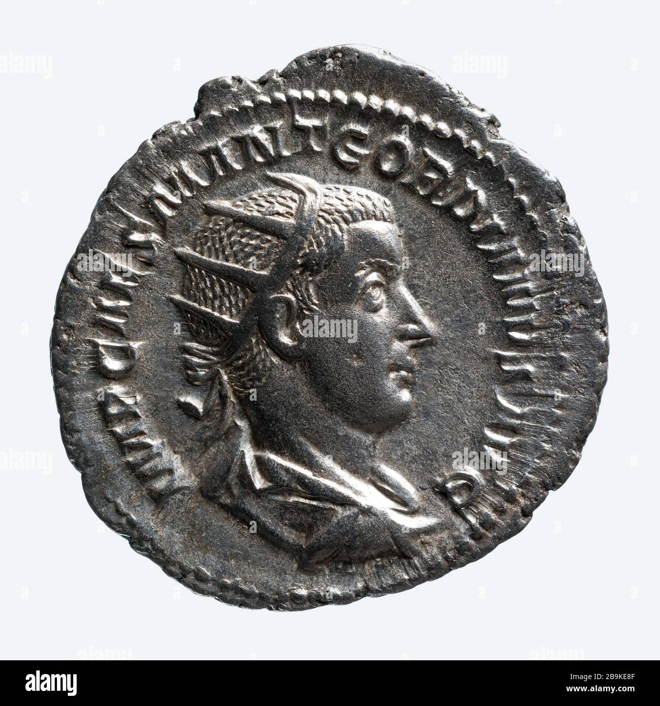 Antoniniano di Gorido III, 238 Antoninien de Gorien III. Argent, 238. Parigi, musée Carnavalet. Foto Stock