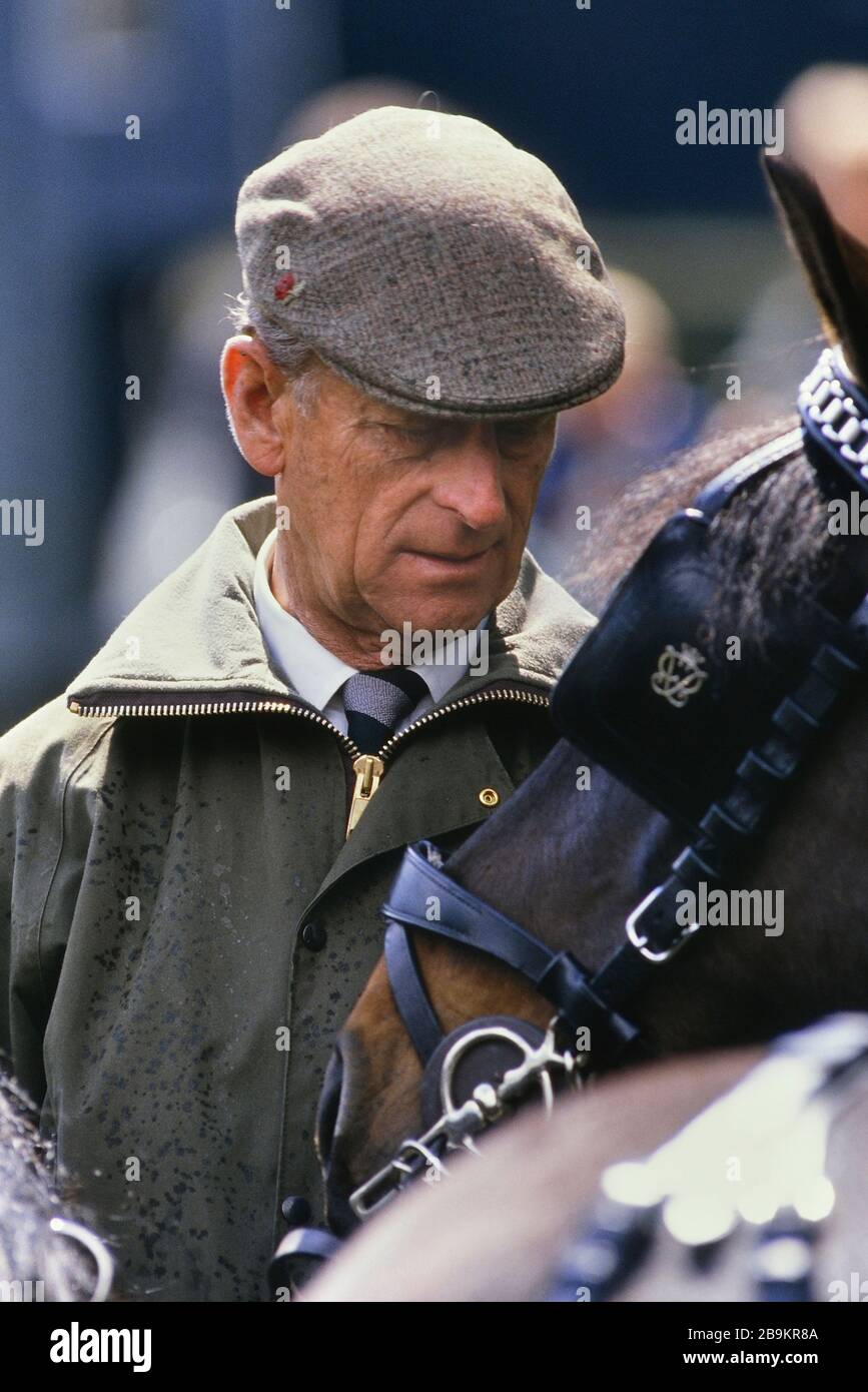Il Duca di Edimburgo. Windsor Horse Trials. Berkshire, Inghilterra, Regno Unito. Circa ottanta Foto Stock