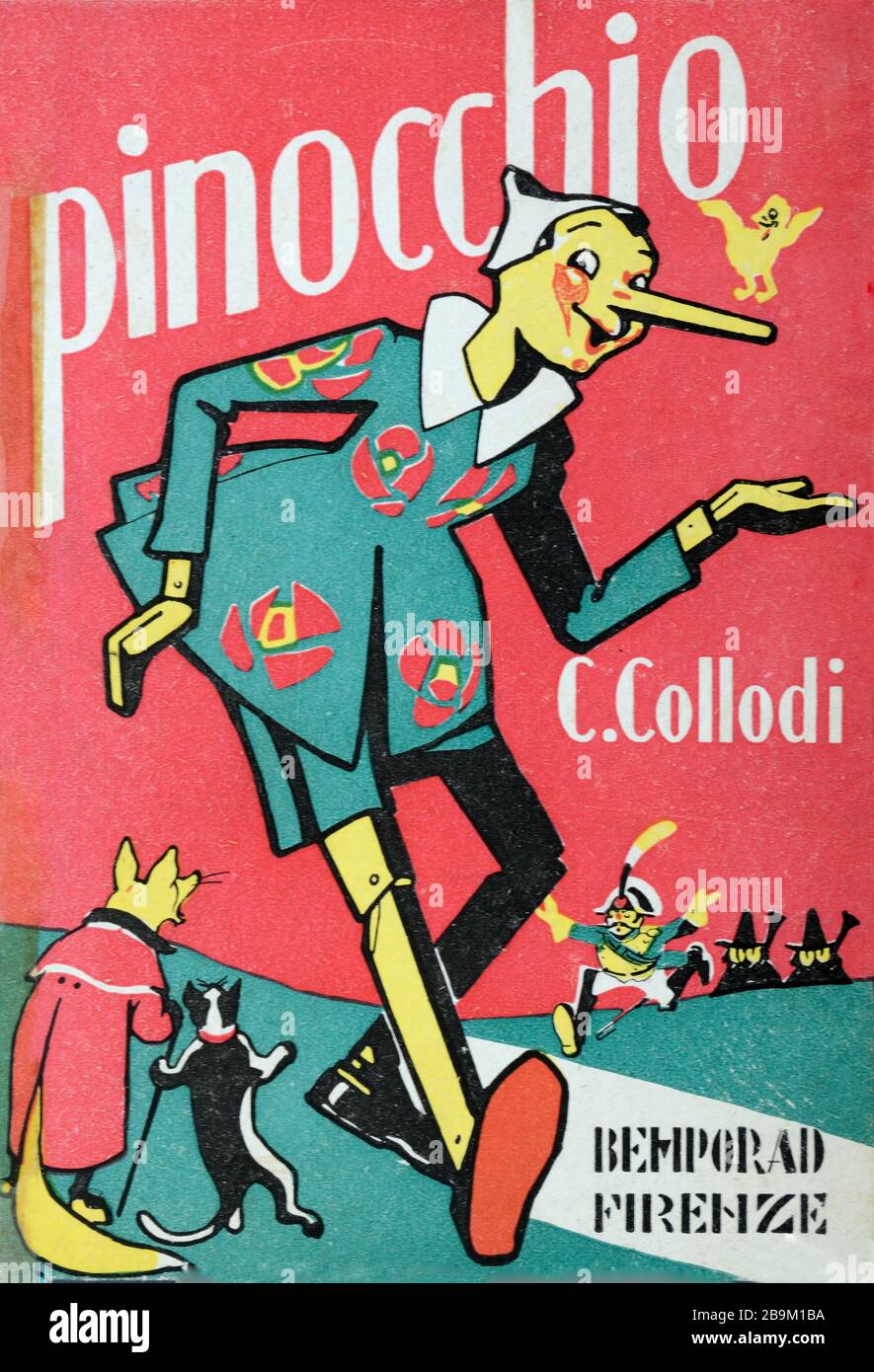 Prima edizione italiana del libro di Pinocchio c1930 o le avventure di  Pinocchio di Carlo Collodi (pubblicata originariamente nel 1883 Foto stock  - Alamy