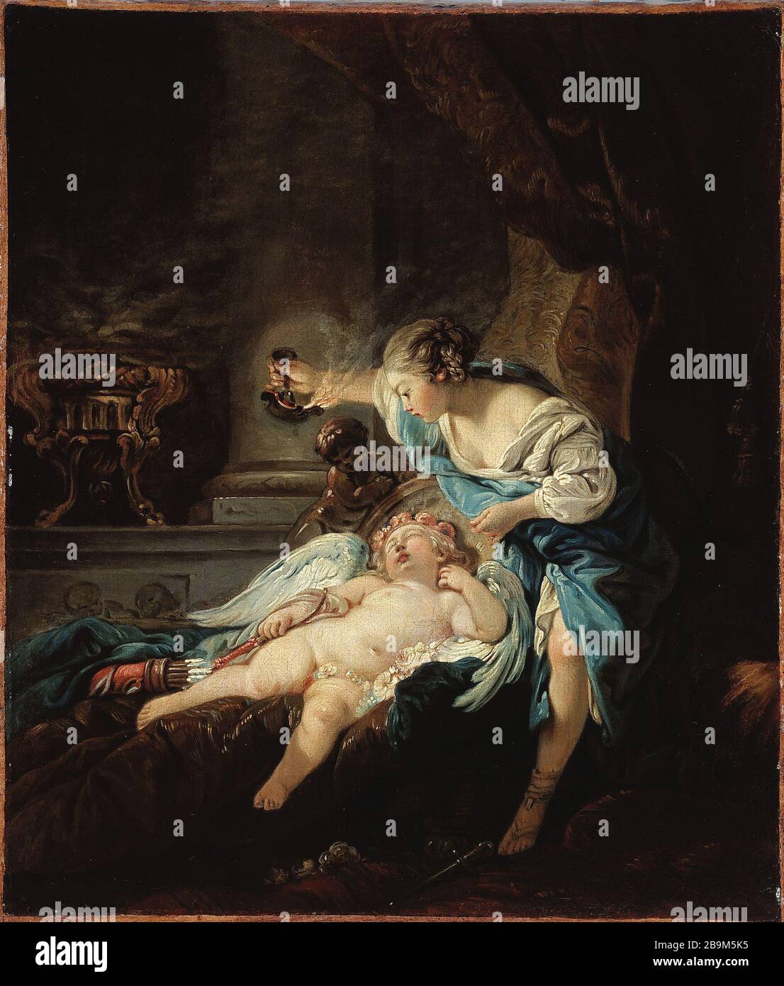 PSICHE E L'AMORE François Boucher (d'après). "Psyché et l'Amour". Huile sur toile. Parigi, museo Cognacq-Jay. Foto Stock PSICHE E L'AMORE François Boucher (d'après). "Psyché et l'Amour". Huile sur toile. Parigi, museo Cognacq-Jay. Foto Stock
