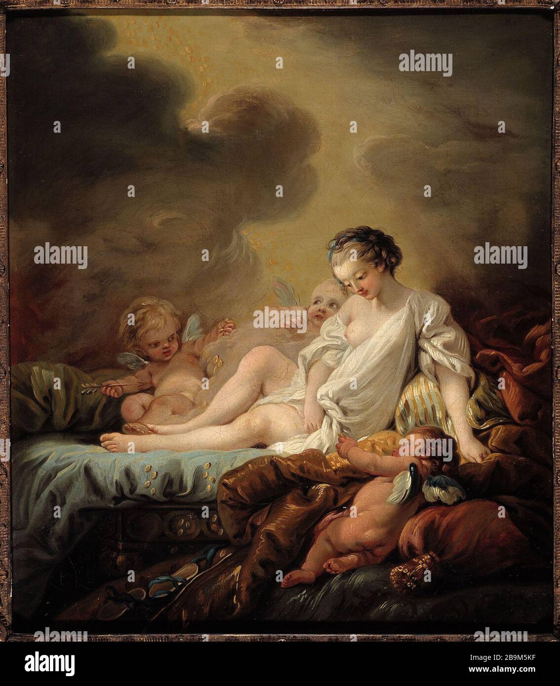 DANAE RICEVE LA PIOGGIA D'ORO François Boucher (d'après). 'Danaé recevant la pluie d'Or'. Huile sur toile. Parigi, museo Cognacq-Jay. Foto Stock DANAE RICEVE LA PIOGGIA D'ORO François Boucher (d'après). 'Danaé recevant la pluie d'Or'. Huile sur toile. Parigi, museo Cognacq-Jay. Foto Stock