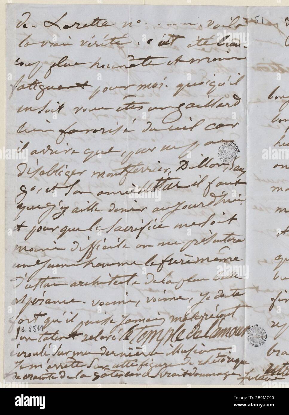 Gennaio 21 Sabato mattina 8:30 [1851] Juliette Drouet a Victor Hugo ; 21 janvier samedi matin 8h30 [1851] ; Maison Victor Hugo - Parigi Foto Stock