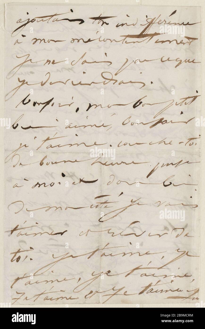 Maggio 19 11:00 Lunedì notte 1/2 [ND] Juliette Drouet a Victor Hugo ; 19 mai lundi soir 11h 1/2 [sans date] ; Maison Victor Hugo - Parigi Foto Stock