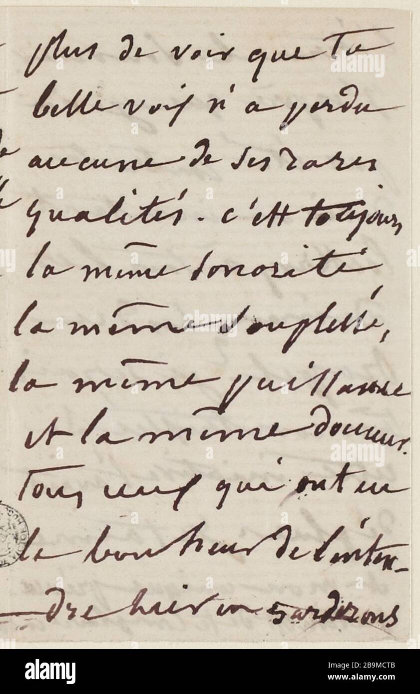 11 dicembre 9 Lunedi mattina [1871] Juliette Drouet a Victor Hugo ; 11 decembre lundi matin 9h [1871] ; Maison Victor Hugo - Parigi Foto Stock