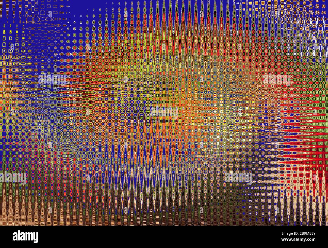 spirale multicolore astratta per sfondi e sfondi con sovrapposizione mesh Foto Stock