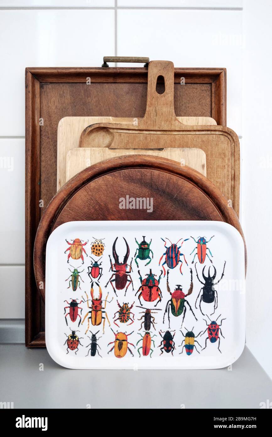 Vassoi e taglieri Foto Stock