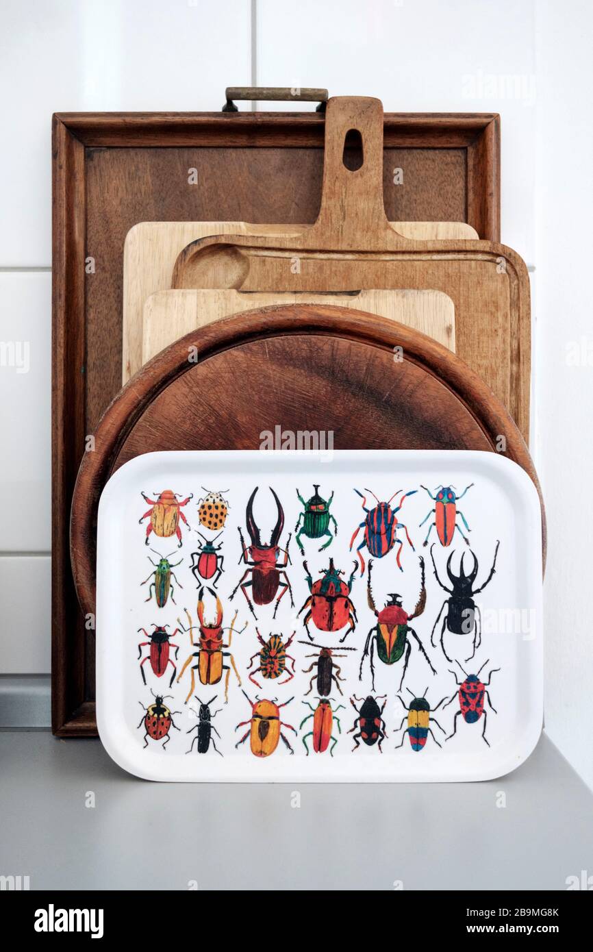 Vassoi e taglieri Foto Stock