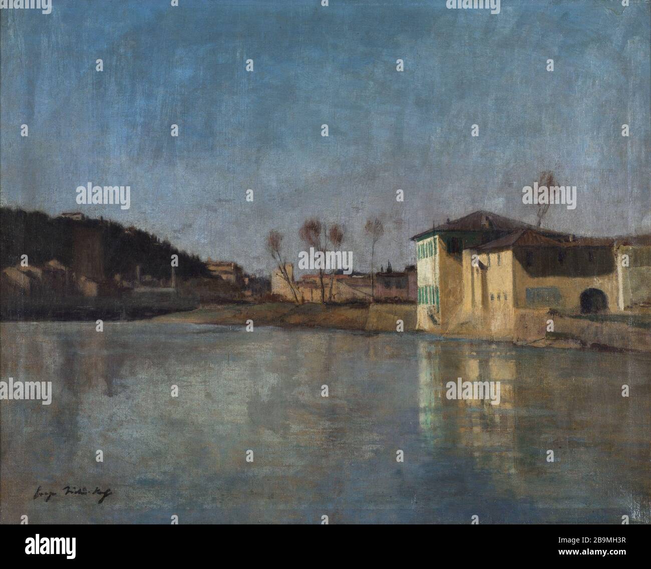 Vista intorno a Firenze Georges Hugo (1868-1925). "Vue des environs de Florence". Huile sur toile. s.d. Parigi, Maison de Victor Hugo. Foto Stock