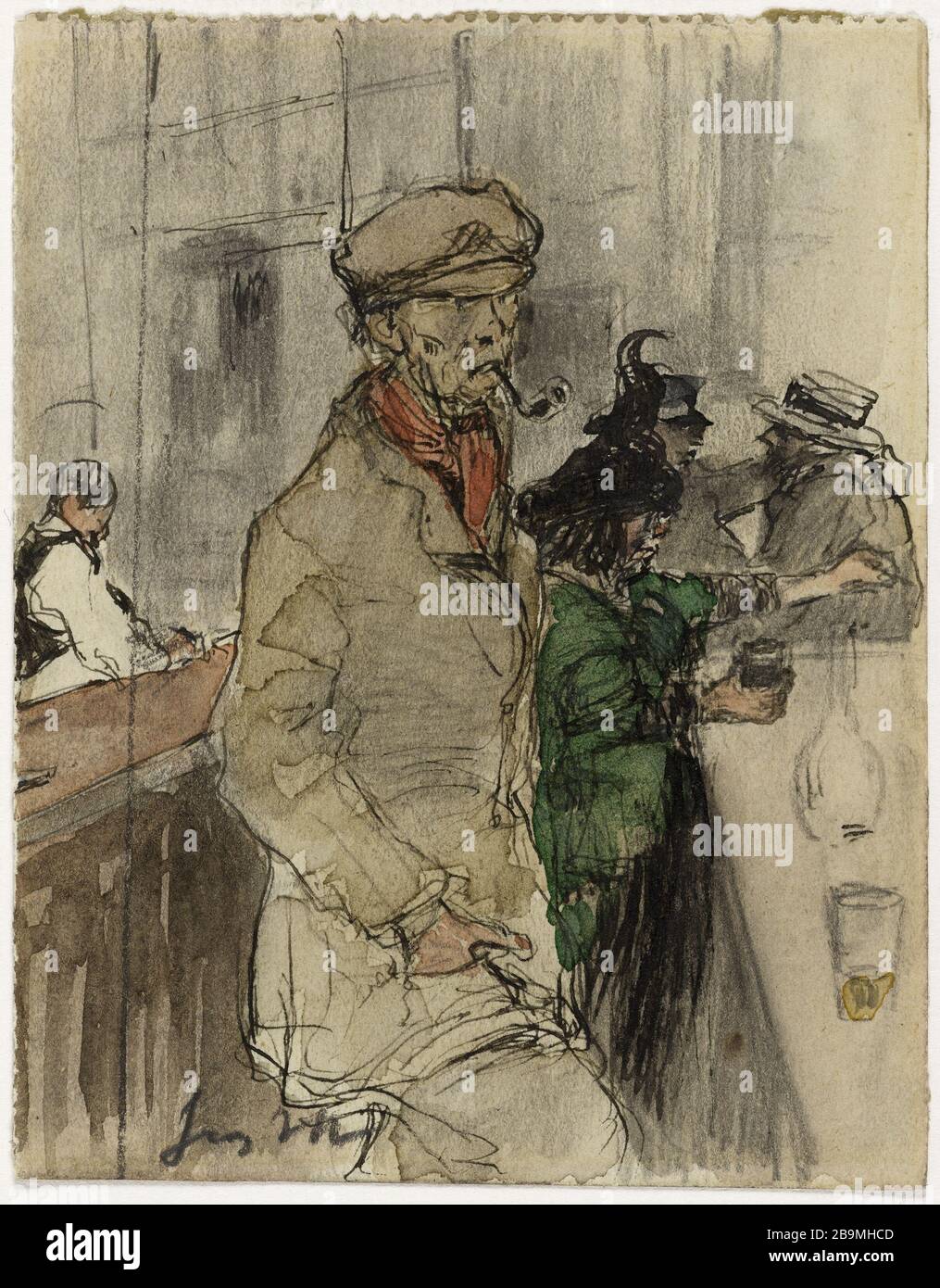Tipo Guernsey Georges Hugo (1868-1925). "Type de Guernesey". Aquarelle sur papier. Parigi, Maisons de Victor Hugo. Foto Stock