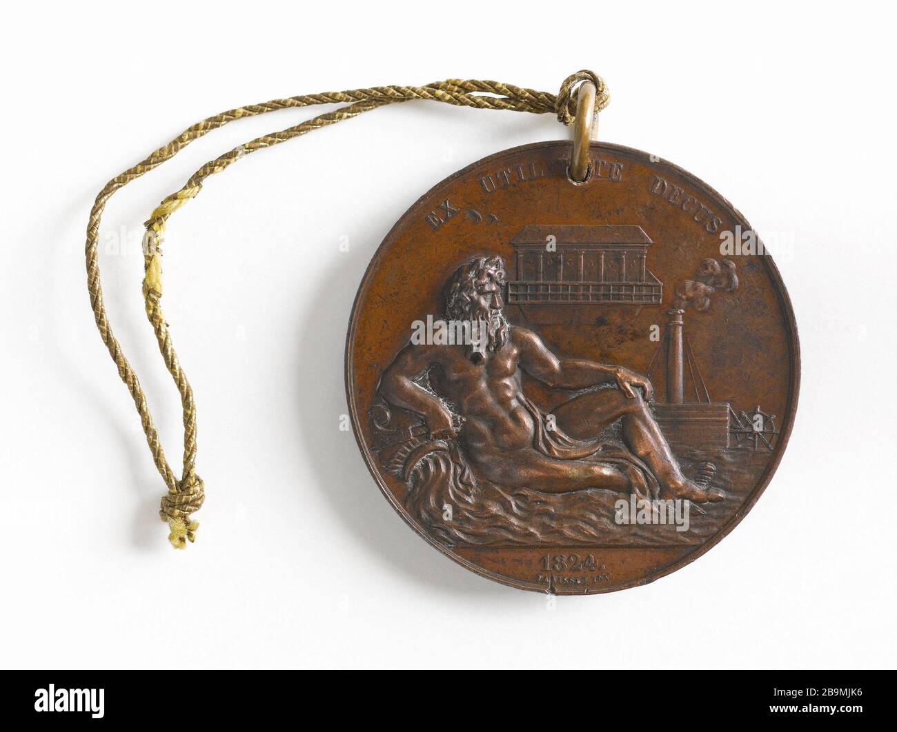 Bagno sulla Senna, 1824 Panisset. Bains publics sur la Seine. Bronzo. 1824. Parigi, musée Carnavalet. Foto Stock