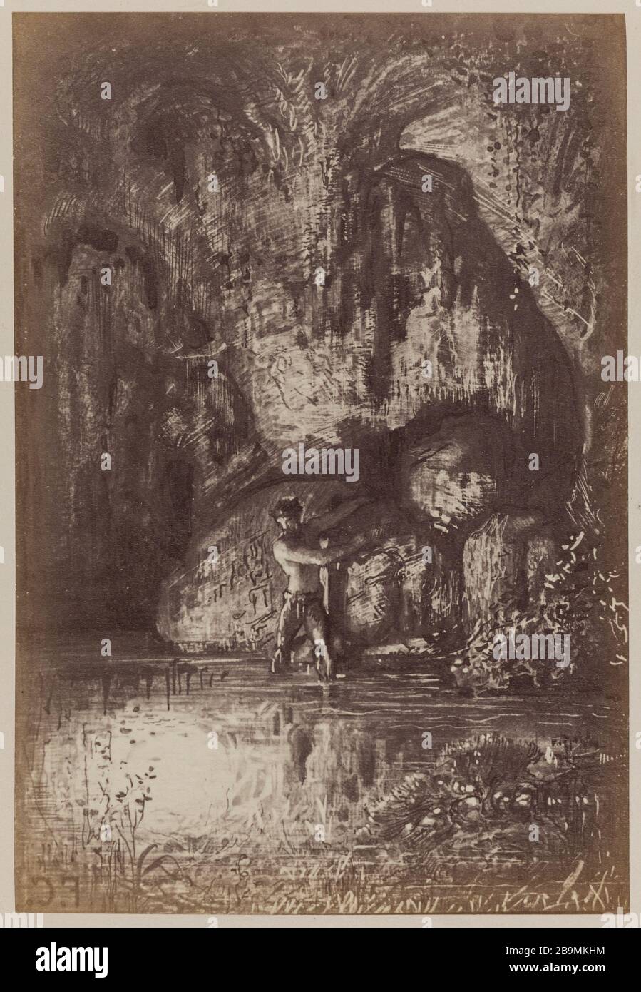 Tale è stato questo luogo sorprendente François Nicolas Chifflart (1825-1901). "Tel était ce lieu surprenant". Albuminé di papier. 1868. Parigi, Maison de Victor Hugo. Foto Stock