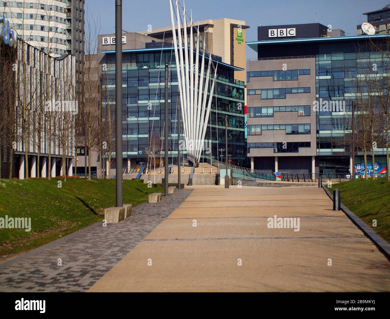 Empty Streets Manchester dopo il blocco dei coronavirus covid 19 Foto Stock