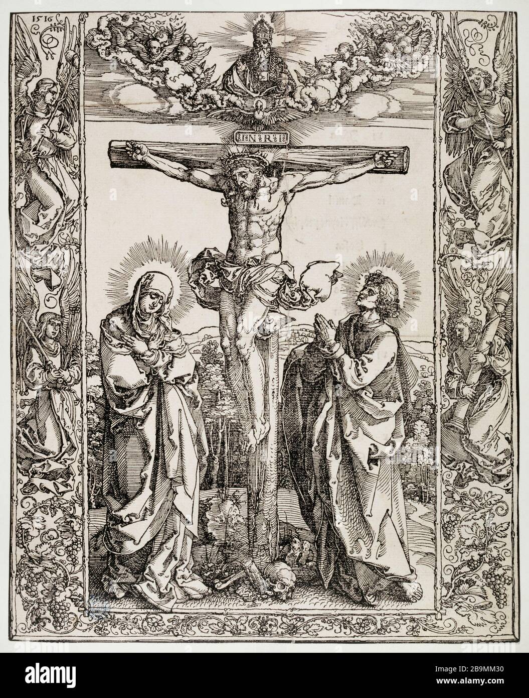 La Crucifixion (Bartsch 56) Albrecht Dürer (1471-1528). La Crocifissione (Bartsch 56). 1516. Musée des Beaux-Arts de la Ville de Paris, Petit Palais. Foto Stock
