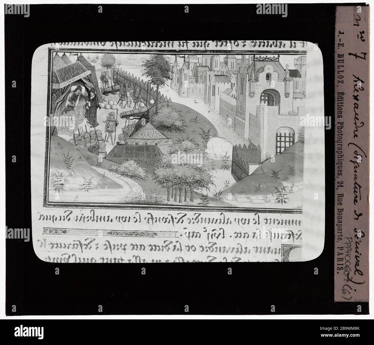 Manoscritti. Alexandre Manuscrits. "Alexandre". Plaque de Projection noir et blanc. 1900-1930. Fotografie di Jacques-Ernest Bulloz (1858-1942). Musée des Beaux-Arts de la Ville de Paris, Petit Palais. Foto Stock