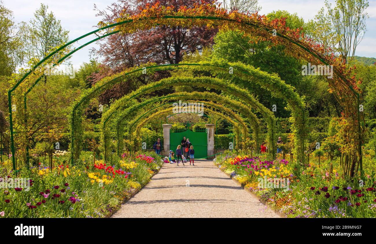 Monet, giardino di Giverny, Normandia, Francia Foto Stock